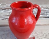 Handmade Terracotta Pot-1 Handled Amphora Clay Jug-Turkish Home Decoration Vase-Pottery Vase-Clay Pot-Earthware Pot-8.5 39 39 x7 39 39 (21,5x18 cm)