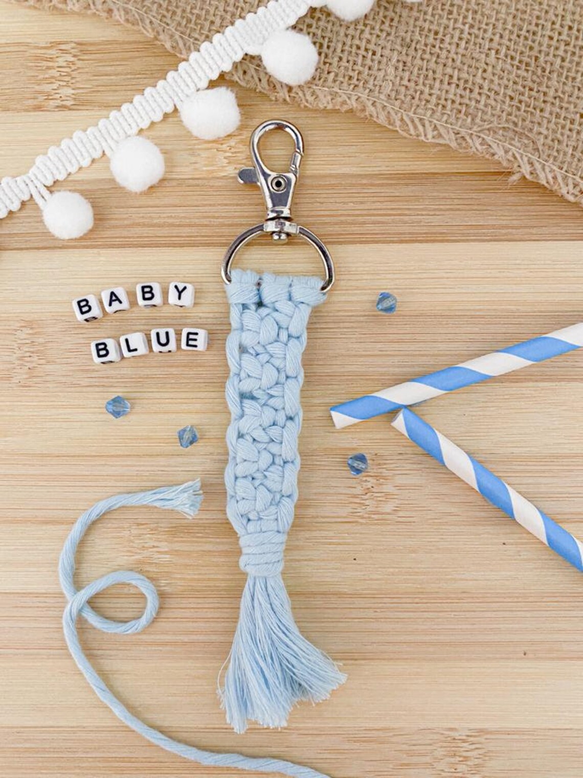 Macrame Keychain WeaveyStudioCo Etsy