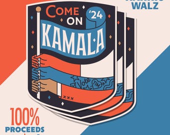 Vamos lá, Kamala Vinyl Die Cut Stickers | Harris-Walz 2024 | Kamala Harris para Presidente | Vote