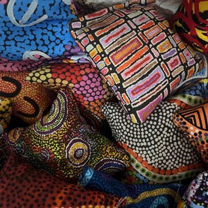 16 Indigenous print sensory rice/ toss bags (16) per pack