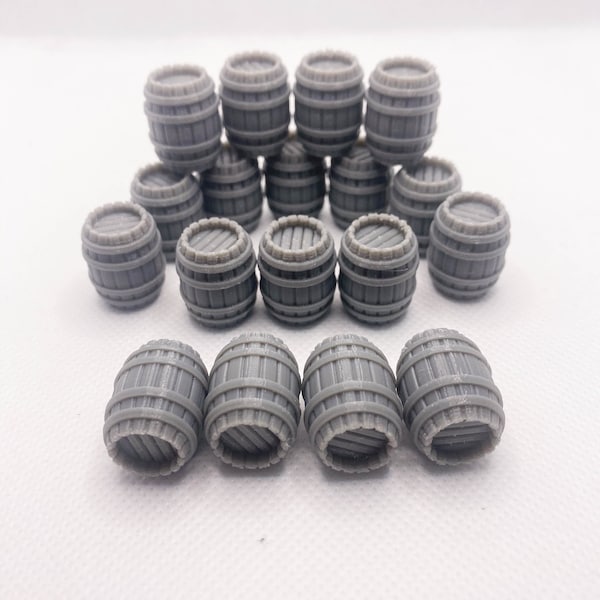 28mm Scale Wooden Barrels Set of 10