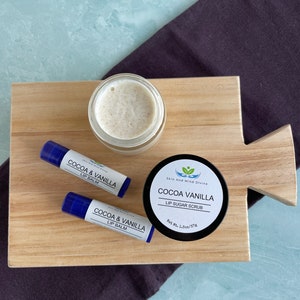 Whipped Sugar Scrub & Lip Balm Set / Natural Exfoliating Scrub for Smooth Lips / Moisturizing Lip Care / Christmas Gift for Her / Self-Care