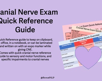 Cranial Nerve Exam Quick Reference Guide for SLPs