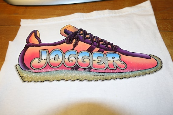 Jogger on Sneaker – Heat Transfer   Super Rare Fu… - image 1