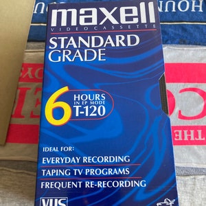 3 MAXELL BLANK VHS Tapes Sealed T-120