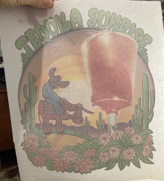 Rare Vintage Roach Iron on Heat Transfer Tequila S