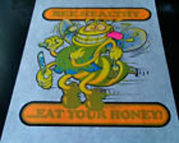 Vintage Rare Roach BEE HEALTHY Eat Your HONEY Iro… - image 1