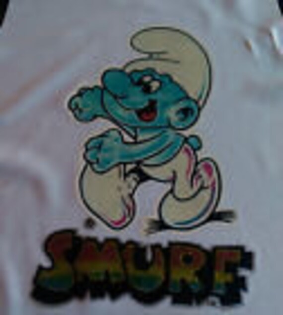Vintage Rare " SMURF " IronOn Transfer COLOR And GLI… Gem
