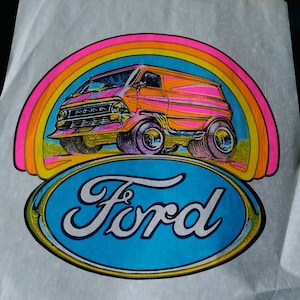 Roach  Vintage  Rare "Ford Van  " Iron-On Transfer  Full Color Original