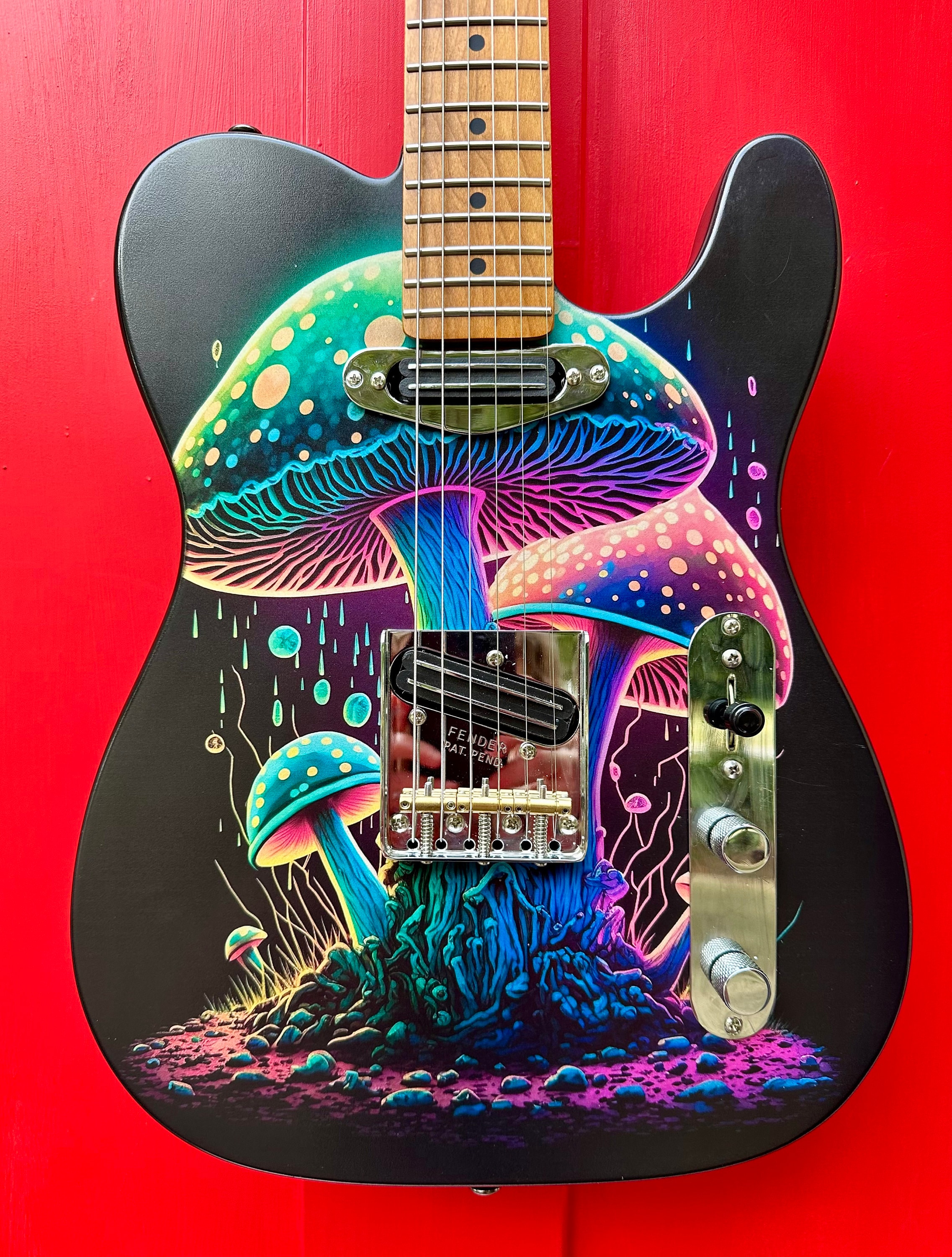 Cosmic Psychedelic Mushroom Custom Telecaster - Etsy