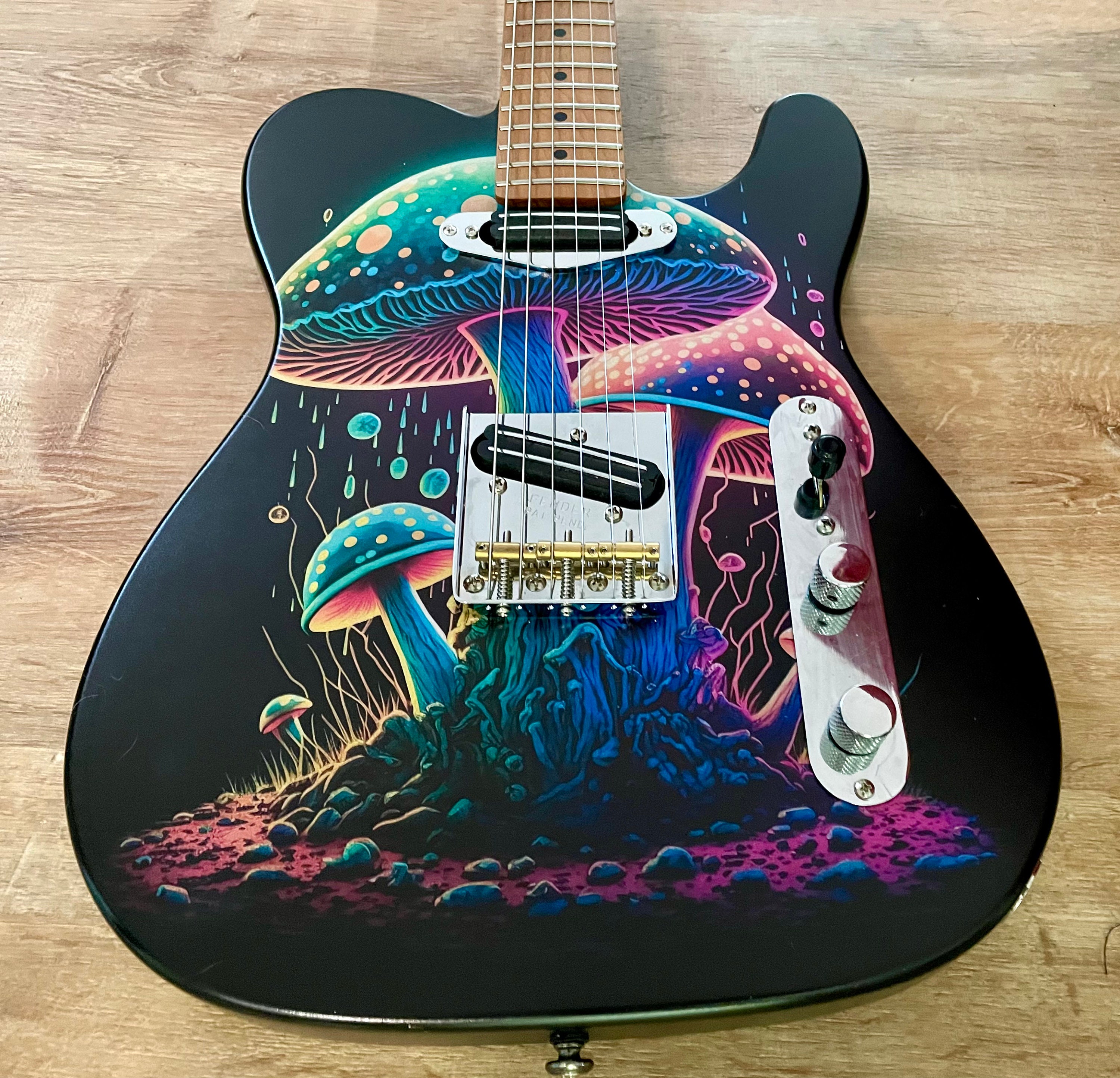 Cosmic Psychedelic Mushroom Custom Telecaster - Etsy