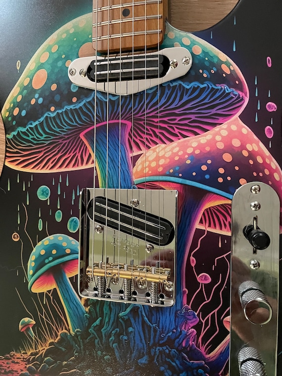 【希少】Psychedelic Guitars TUNE PSY-CUSTOM Cosmic Psychedelic Mushroom Custom Telecaster - Etsy