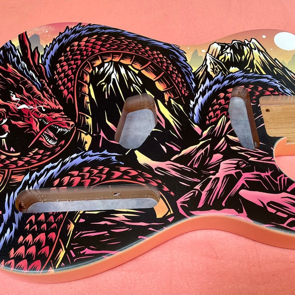 Red Dragon Custom UV Ink Printed Telecaster Body