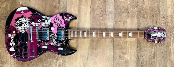Custom Hand-painted SG Style Guitar - Inspired by Green Day's 