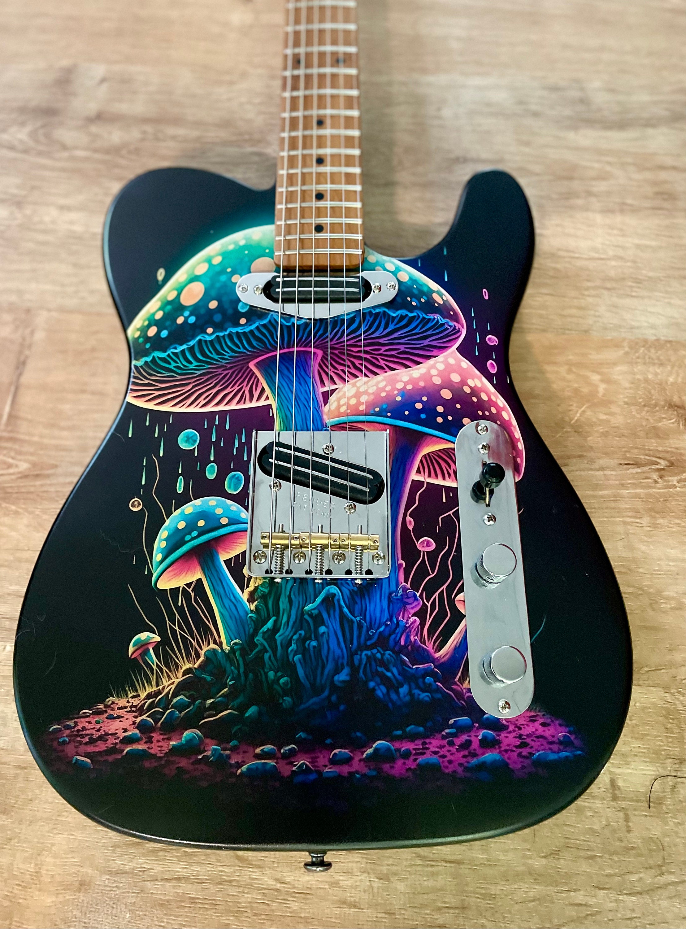 Cosmic Psychedelic Mushroom Custom Telecaster - Etsy
