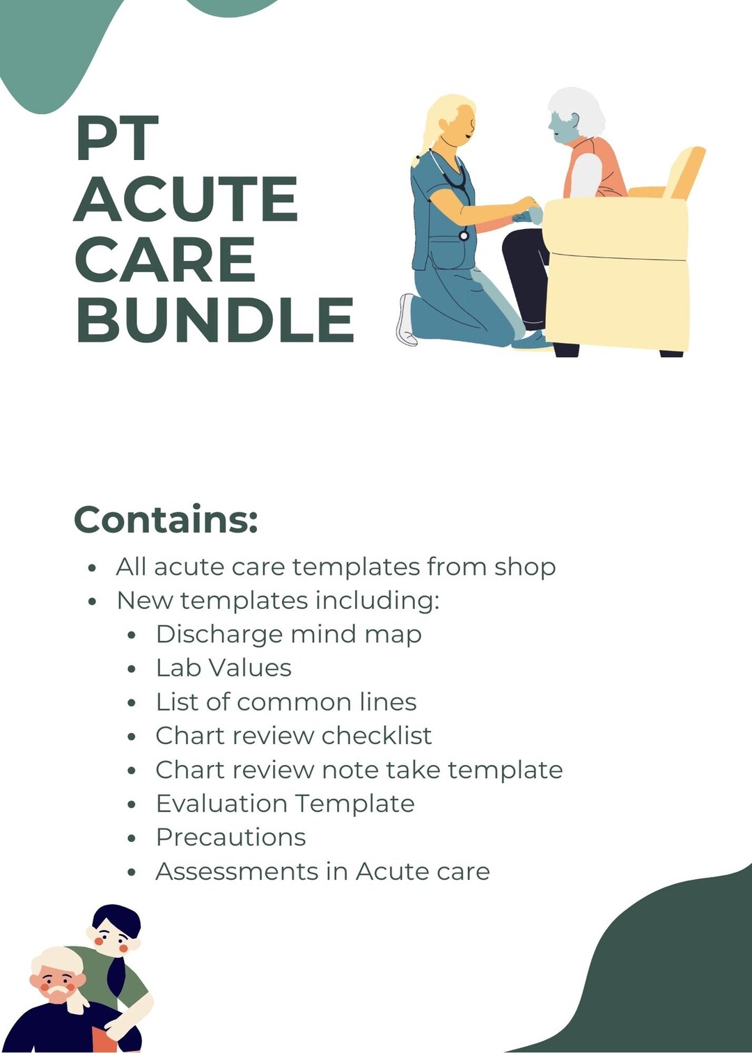 Physical Therapy Acute Care Bundle - Etsy
