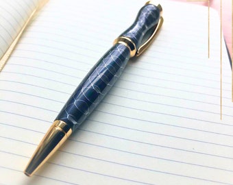 Handmade Acrylic Ballpoint Pen With Honey Comb Design