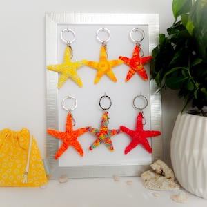 Gehäkelter Seestern Schlüsselanhänger: Handgefertigter Anhänger / Charm