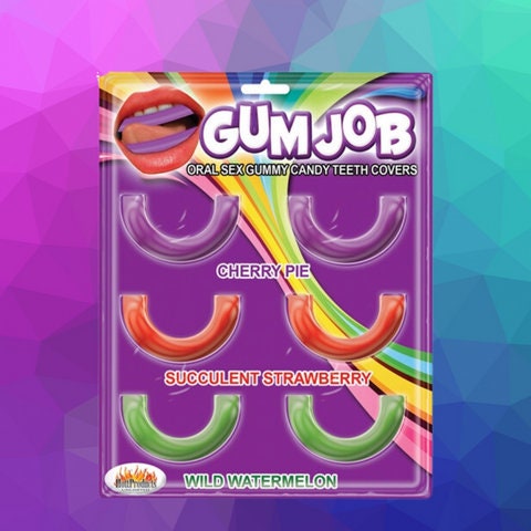 Gum Job Oral Sex Gummy Candy - Teeth Covers for Ultimate BJ. Cherry Pie