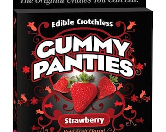 Gummy Undies - for Him & Her - Strawberry-Adult Bachelorette Birthday Candy Shop Horny Fruity Gummy Men
