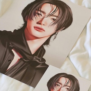Stampa artistica del fan di ATEEZ Seonghwa Towards The Light (K-POP Fanart, Digital Fanart)