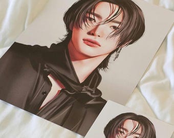 ATEEZ Seonghwa Towards The Light Fan Art Print (K-POP Fanart, Digital Fanart)
