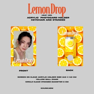 Portachiavi e supporto portafoto in acrilico ispirato a ATEEZ 'Lemon Drop Heat Ver.'