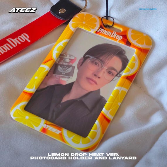 ATEEZ 'lemon Drop Heat Ver.' Photocard Holder and Lanyard - Etsy