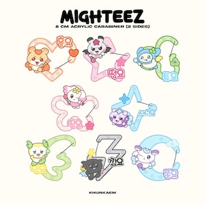 Mosquetão de acrílico ATEEZ 'MIGHTEEZ' de 8 cm imagem 1