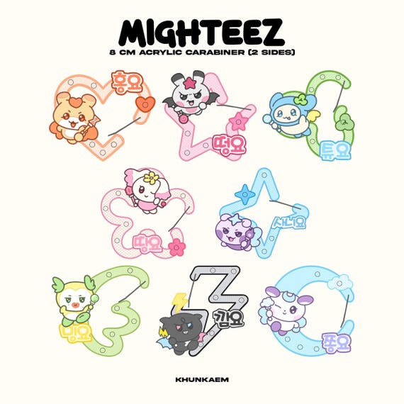 ATEEZ 'MIGHTEEZ' 8 cm Acrylic Carabiner