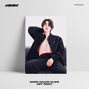 Stampa artistica di ATEEZ Mingi Calvin Klein Fan Art (K-POP Fanart, Fanart digitale)