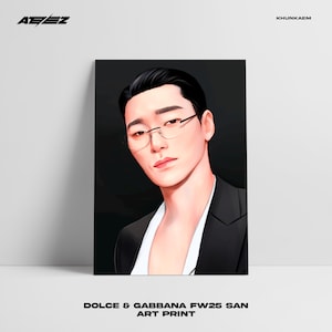 ATEEZ San Dolce & Gabbana FW25 Stampa artistica (K-POP Fanart, Fanart digitale, Poster, Cartolina)