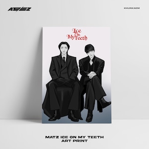 ATEEZ MATZ Hongjoong Seonghwa Ice On My Teeth Fan Art Print (K-POP Fanart, Fanart digitale)