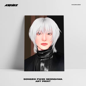 Impression d'art ATEEZ Seonghwa SONGZIO FW25 (fanart K-POP, art de fan numérique, affiche, carte postale)