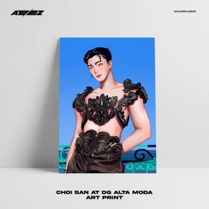Stampa artistica di ATEEZ San presso DG Alta Moda (K-POP Fanart, Digital Fanart)