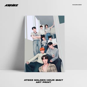 Stampa artistica di ATEEZ Golden Hour 8M1T (fan art K-POP, fan art digitale)