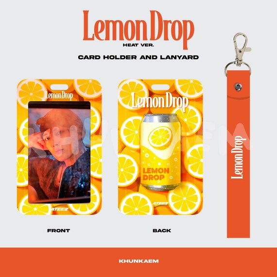 最終値下　ATEEZ サン Lemon Dropサノク 特典 トレカ、シール ATEEZ 'lemon Drop Heat Ver.' Photocard Holder and Lanyard - Etsy