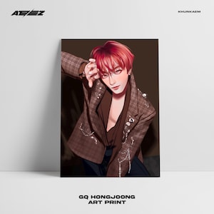 Stampe di fan art di ATEEZ Hongjoong GQ (fanart K-POP, fanart digitale)