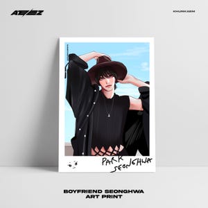 Impression d'art ATEEZ Boyfriend SEONGHWA (fanart K-POP, art de fan numérique, carte postale, affiche)