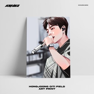 Stampa artistica di ATEEZ Hongjoong Citi Field (fan art K-POP, fan art digitale)