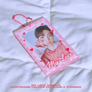 My Love _ Lindo K-POP Acrílico Photocard Holder Chaveiro e Standee