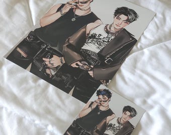 ATEEZ Hongjoong Mingi Altered States Fan Art Print (K-POP Fanart, Digital Fanart)