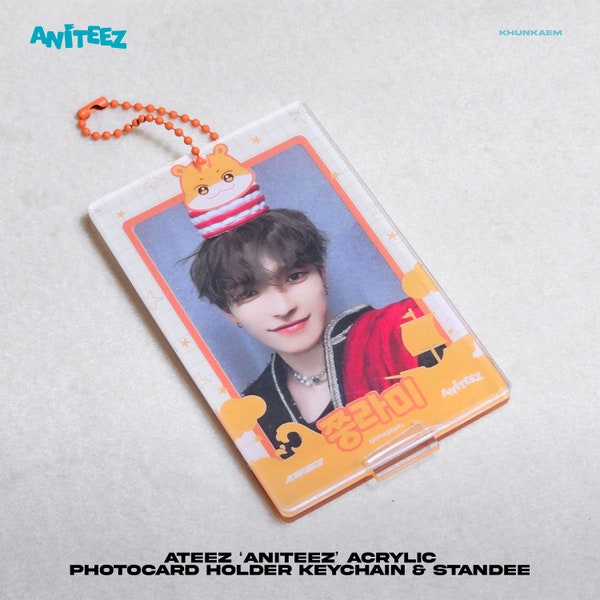 ATEEZ 'ANITEEZ' Acrylic Photocard Holder Keychain and Standee
