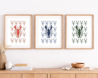 Lobster Wall Art – Graphic Design Print for Kitchen, Tabletop, or Coastal Home Decor