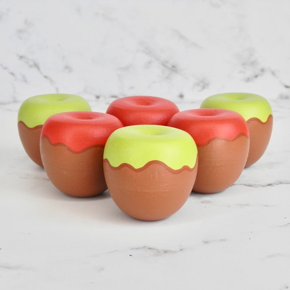 Wooden Caramel Apple, 1.25” | Autumn Sensory Play
