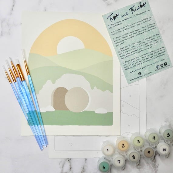 He Is Risen | Easter Morning Paint by Number Kit