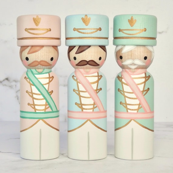 Pastel Nutcracker Peg Doll