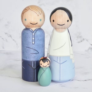 Custom Peg Doll Family Portrait | Personalized Gift