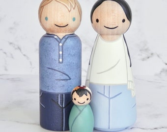 Custom Peg Doll Family Portrait | Personalized Gift