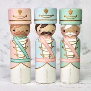 Pastel Nutcracker Peg Doll
